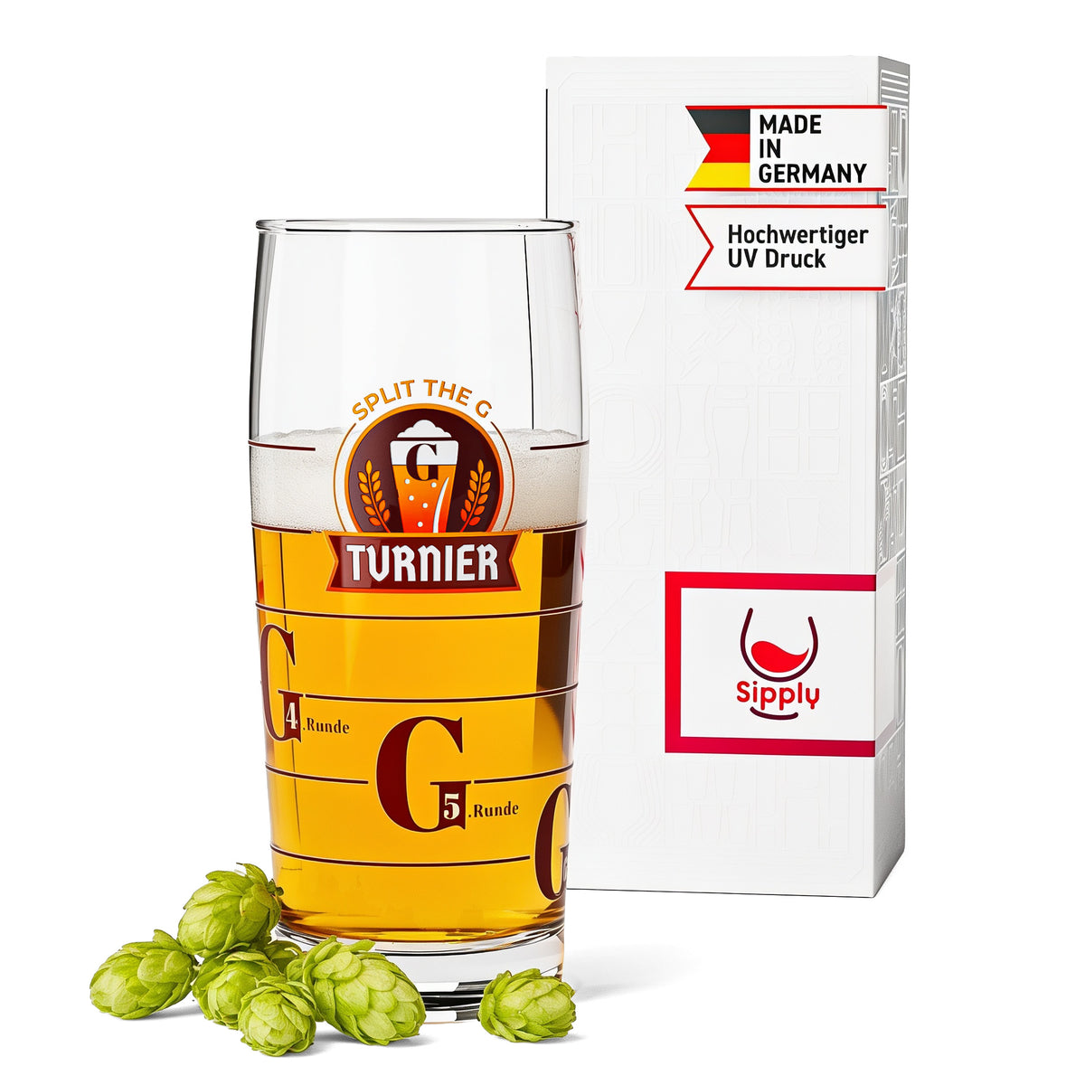 Bicchiere da birra Sipply SPLIT THE G Tournament Willibecher 0,5 l - La divertente tendenza sui social media