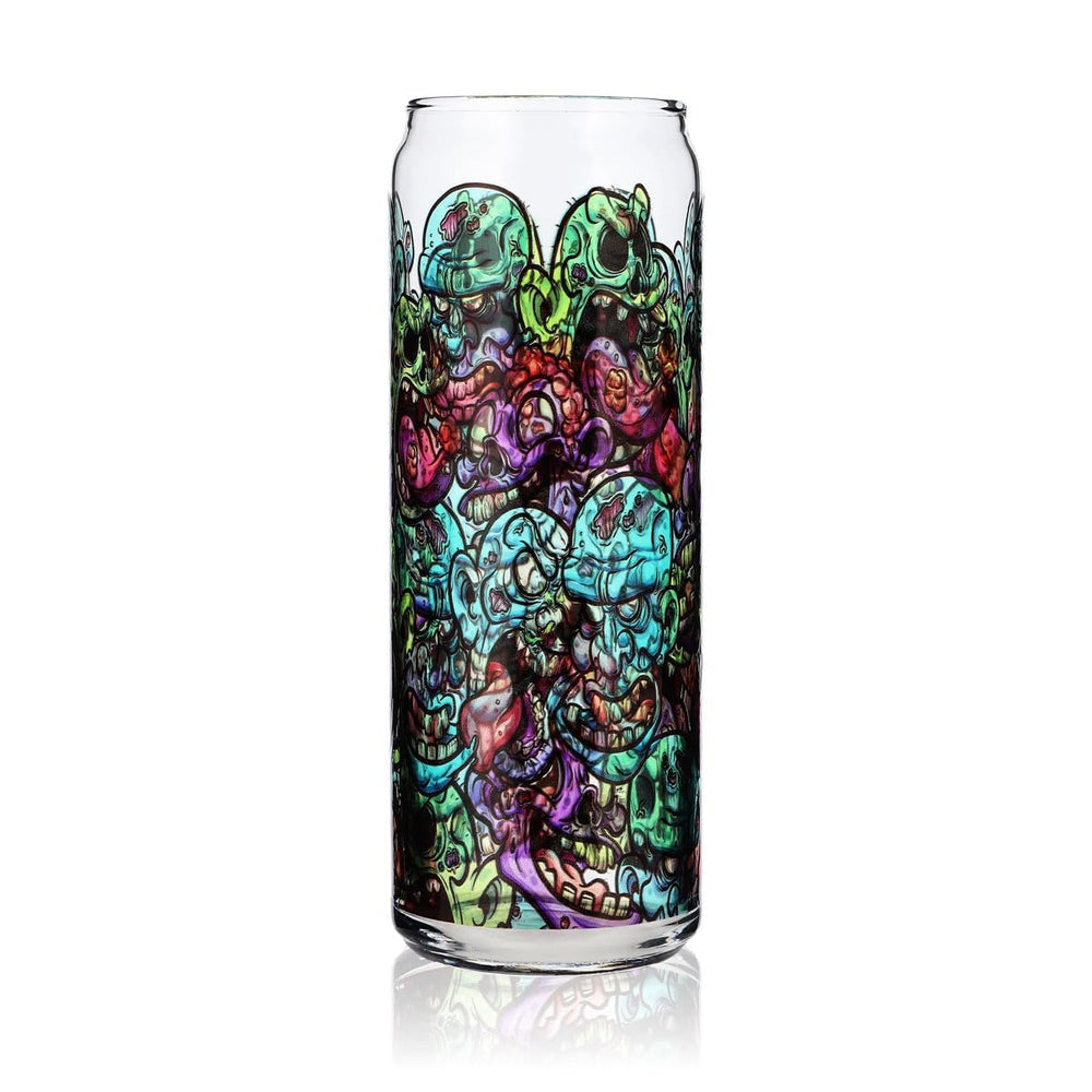 Sipply bicchiere con motivo Halloween Doodle Zombie Icons stampa UV Can Glass 370ml