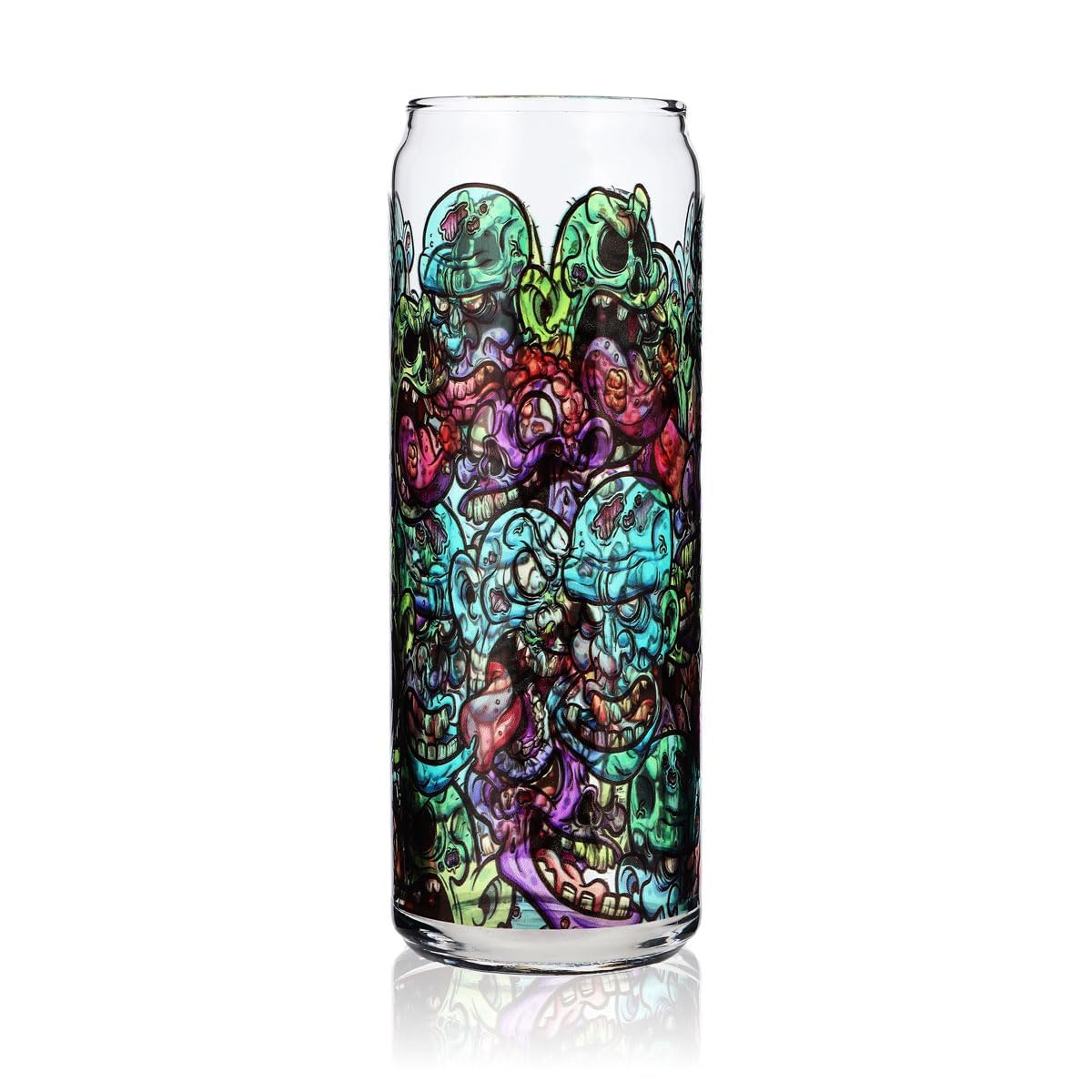 6x Sipply Bicchiere con motivo Halloween Doodle Zombie Icons stampa UV Can Glass 370ml – Vista 2