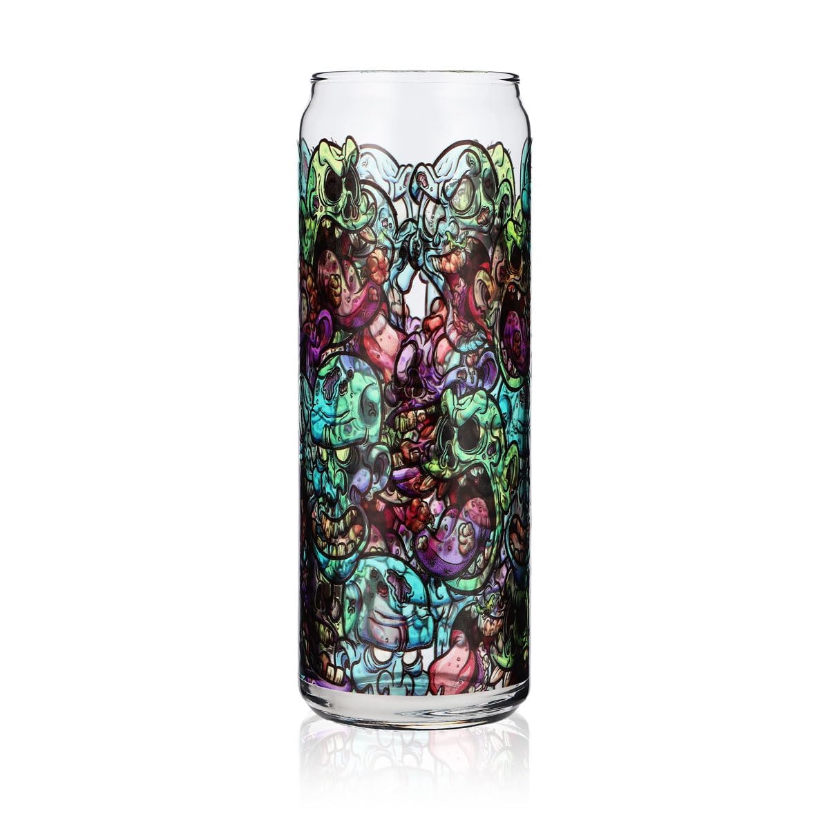 6x Sipply Bicchiere con motivo Halloween Doodle Zombie Icons stampa UV Can Glass 370ml – Vista 3