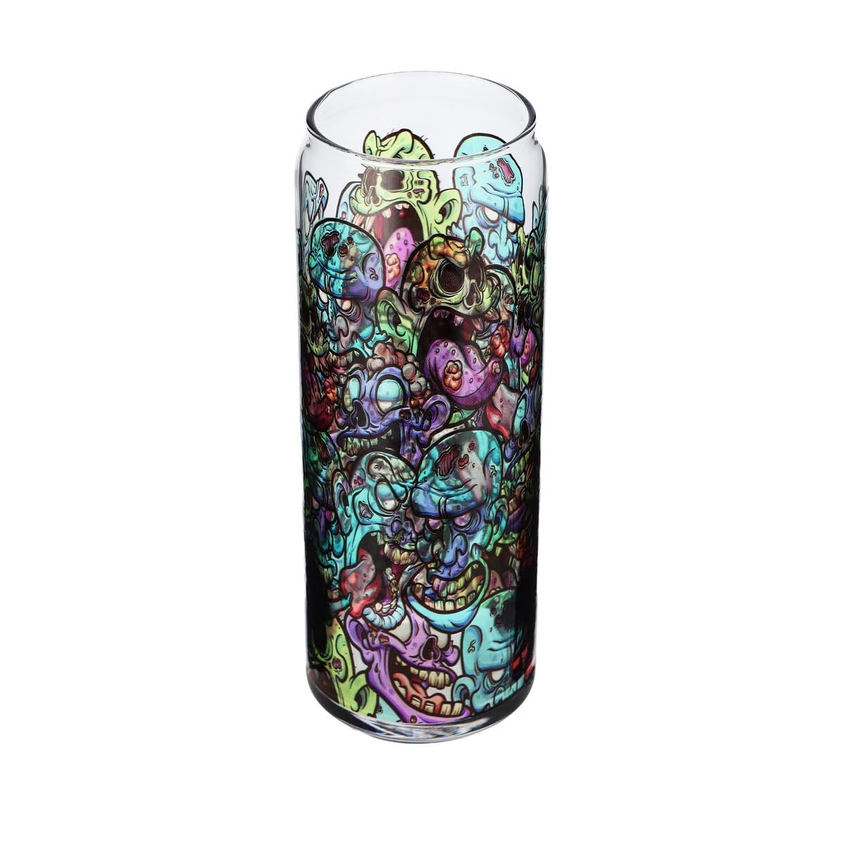 6x Sipply Bicchiere con motivo Halloween Doodle Zombie Icons stampa UV Can Glass 370ml – Vista 5