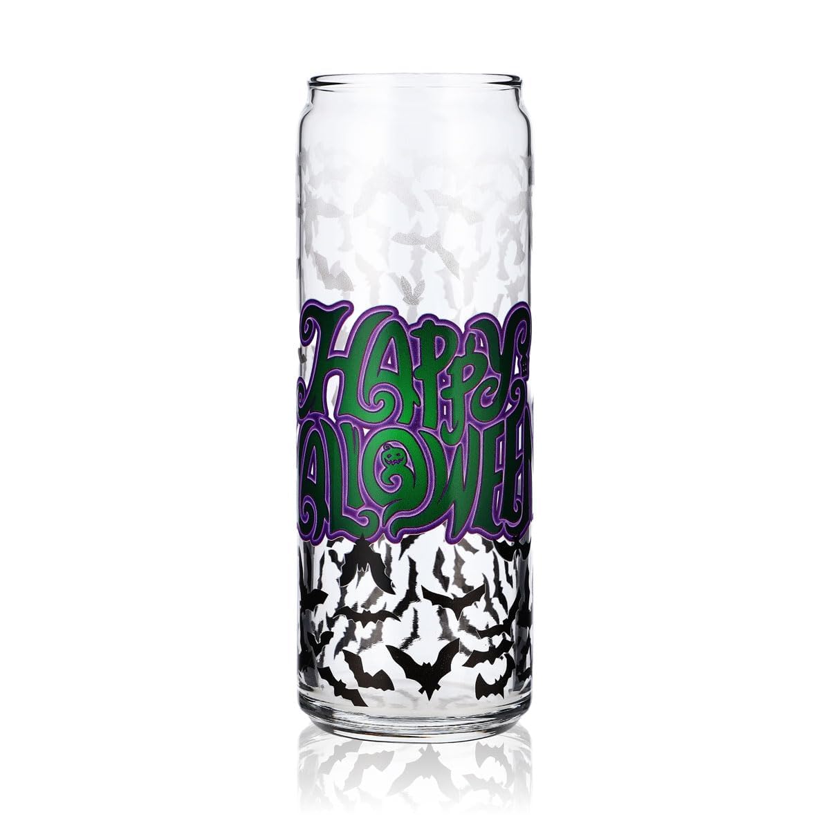 6x Sipply Bicchiere con Motivo Halloween Pipistrelli Stampa UV Can Glass 370ml – Vista 2
