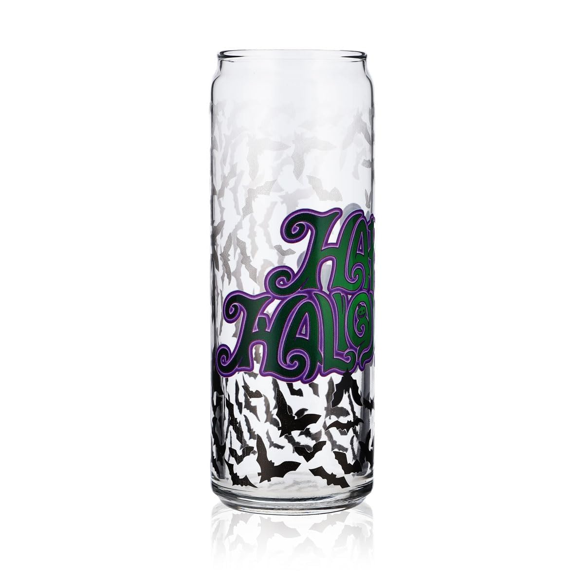 Bicchiere Sipply con motivo Halloween pipistrelli, stampa UV, Can Glass 370ml – Vista 2
