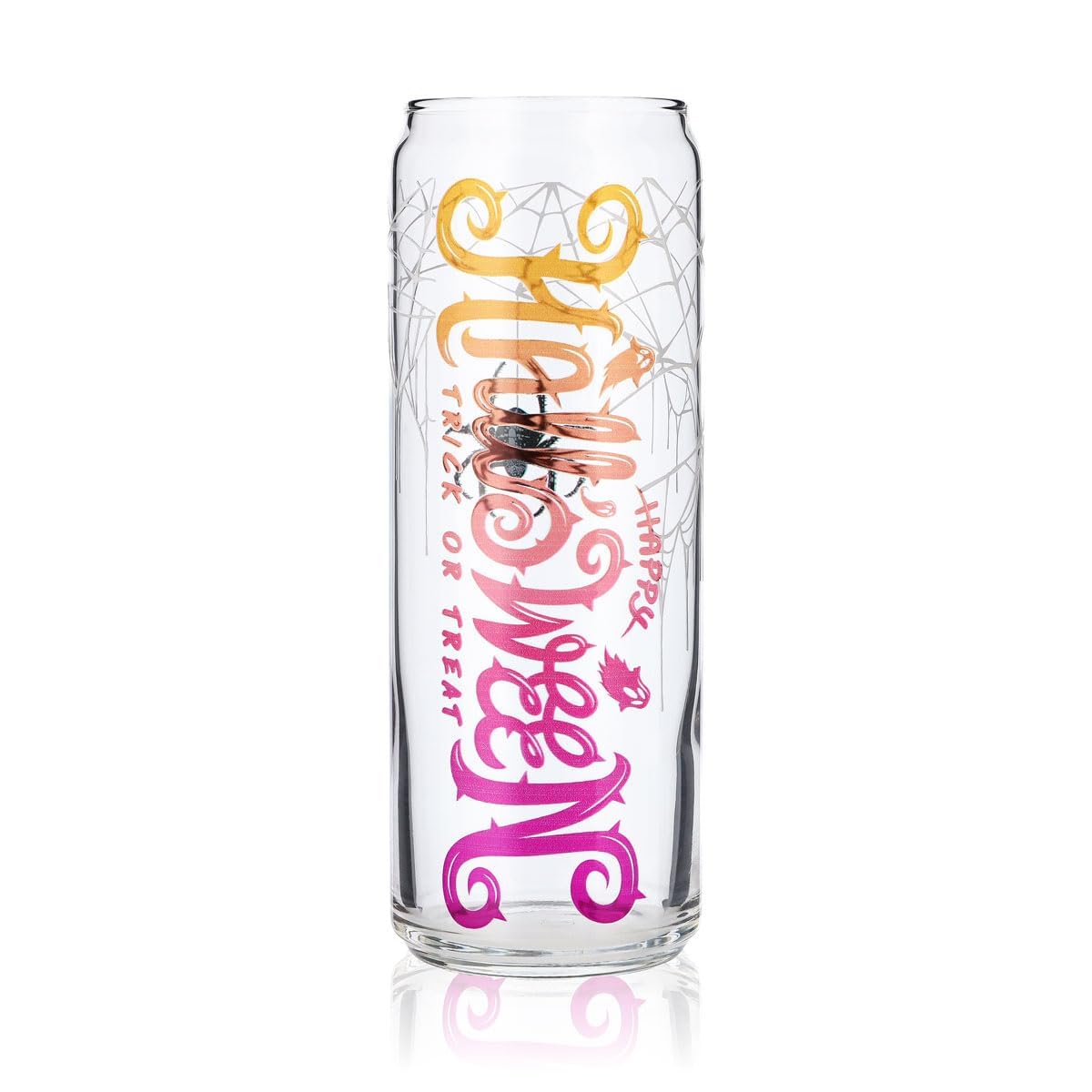 Bicchiere Sipply con motivo di Halloween Ragno come stampa UV Can Glass 370ml
