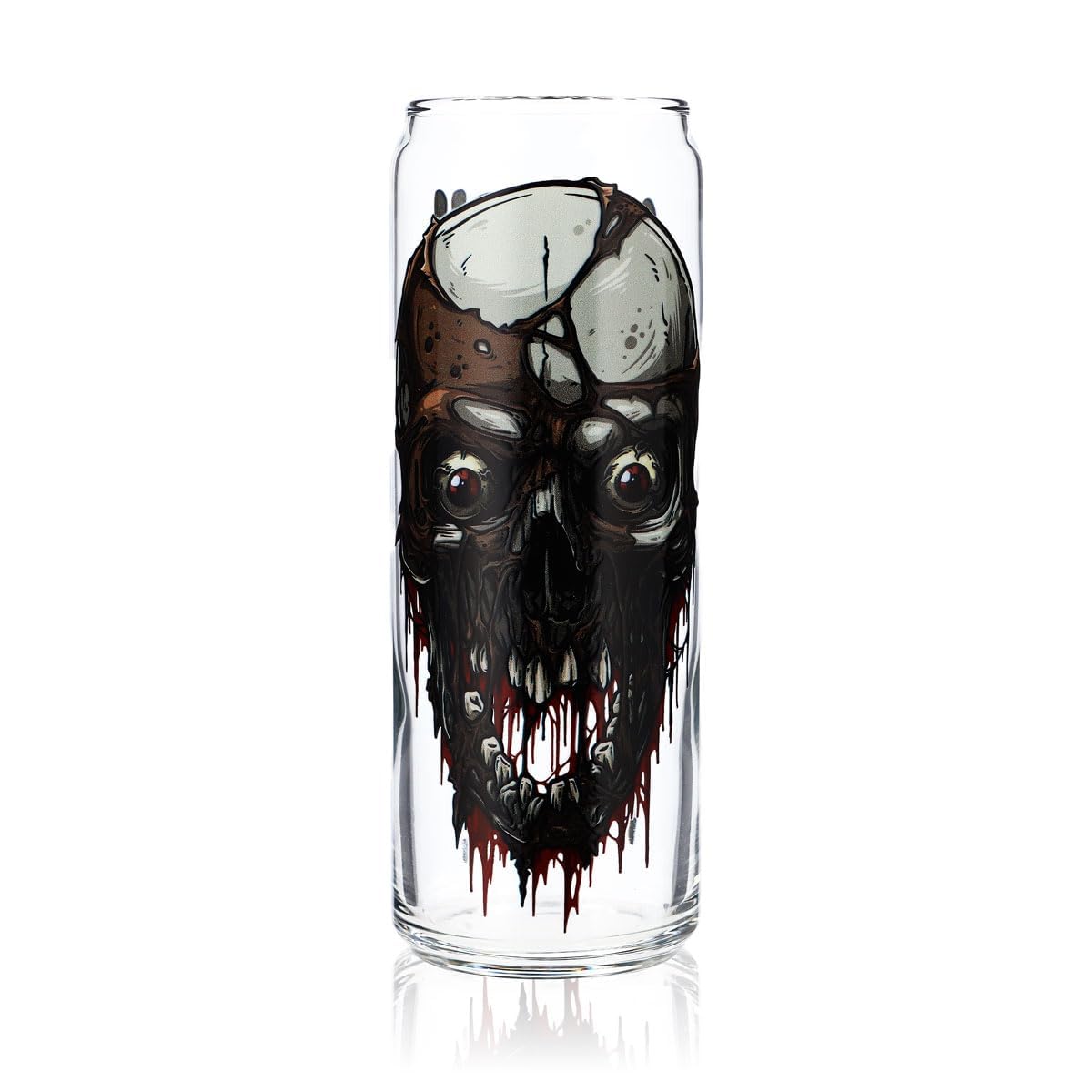 6x Sipply Bicchiere con Motivo Halloween Teschio XL come Stampa UV Can Glass 370ml – Vista 2