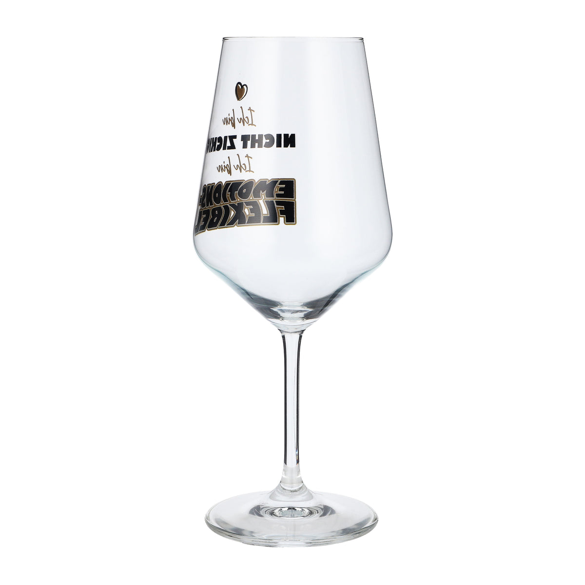 Bicchiere da vino Sipply con frase «Emotionsflexibel», 0,5 l – Vista 7
