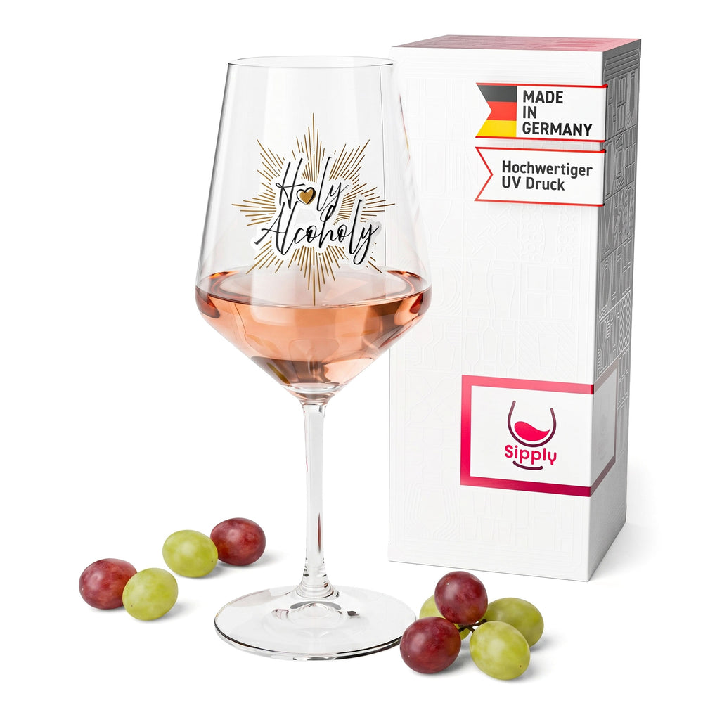 Bicchiere da vino Sipply con la scritta «Holy Alcoholy», 0,5 l