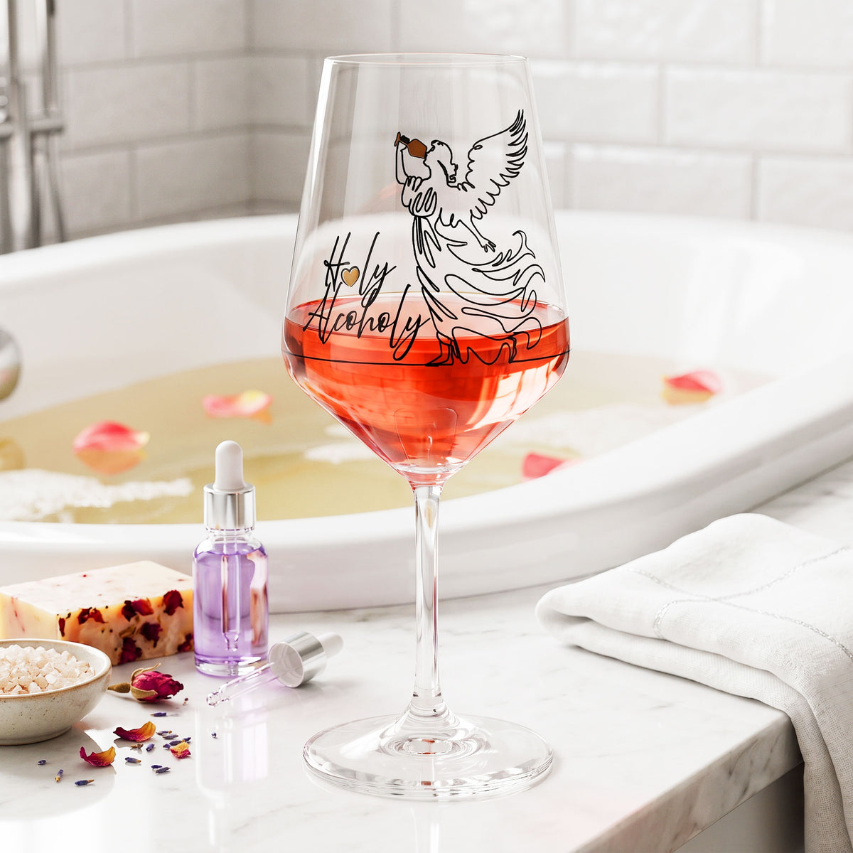 Bicchiere da vino Sipply con la scritta «Holy Alcoholy», 0,5 l – Vista 3