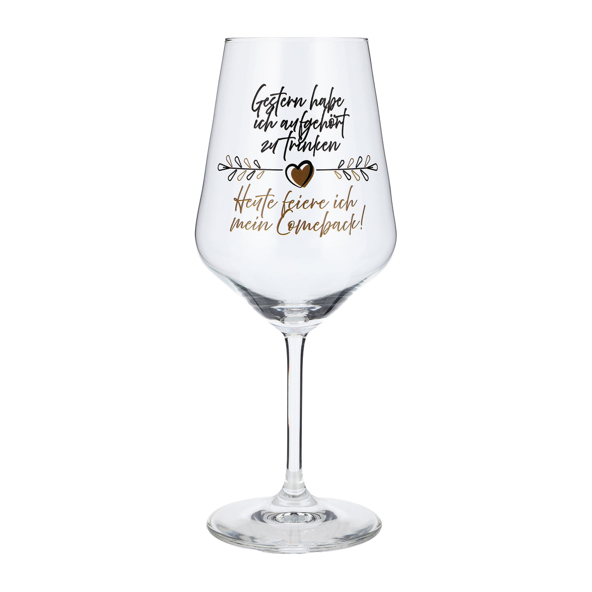 Bicchiere da vino Sipply con la scritta «Il mio grande ritorno!» 0,5 l – Vista 2