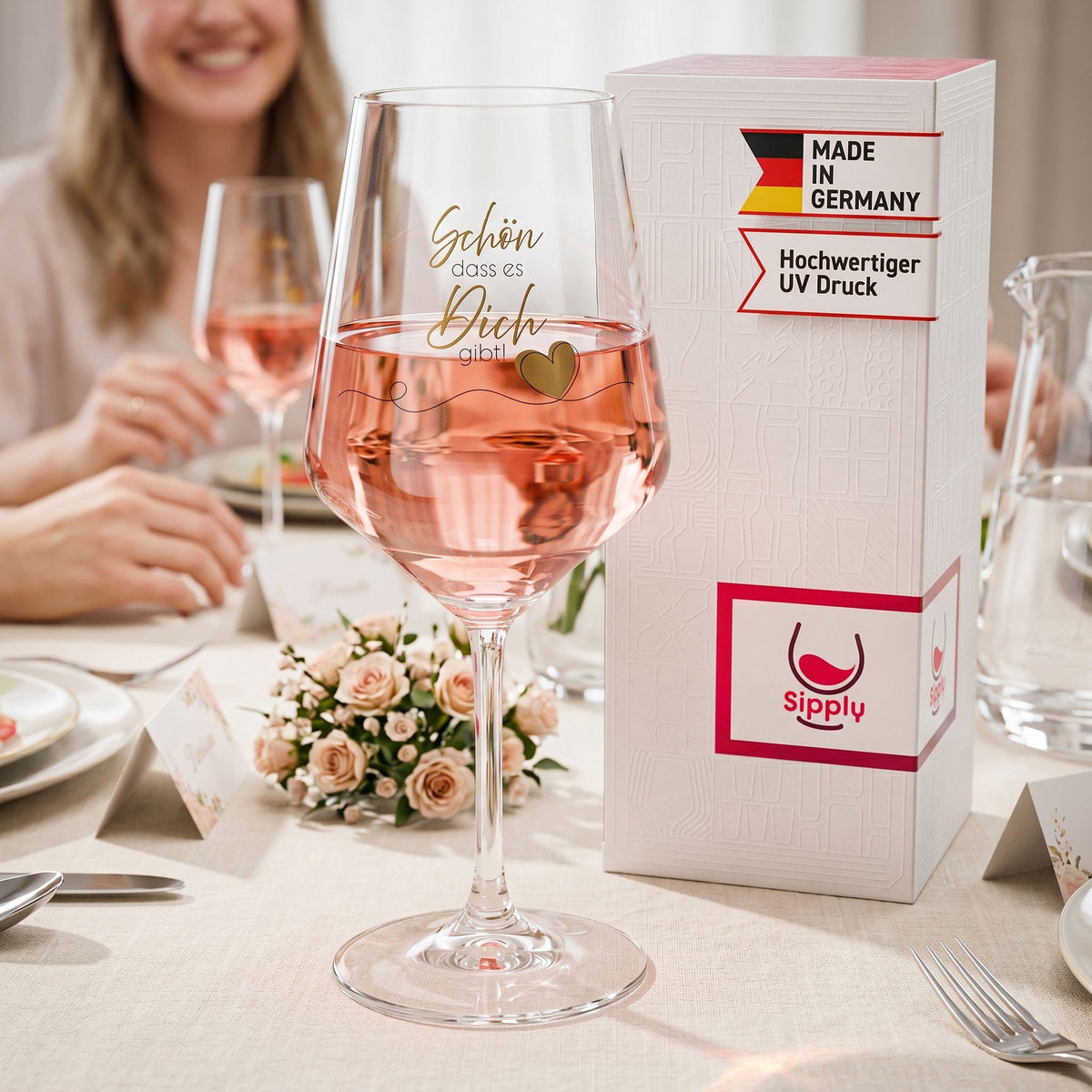 Bicchiere da vino Sipply con la scritta «Che bello che ci sei!» 0,5 l – Vista 3