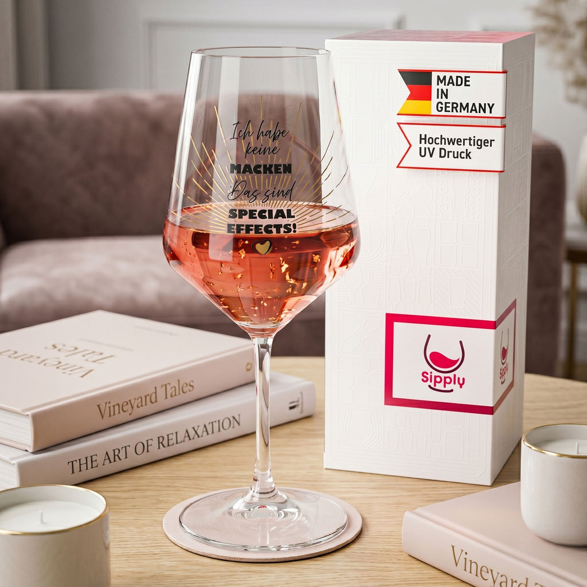 Bicchiere da vino Sipply con frase "Special Effects", 0,5 l – Vista 3