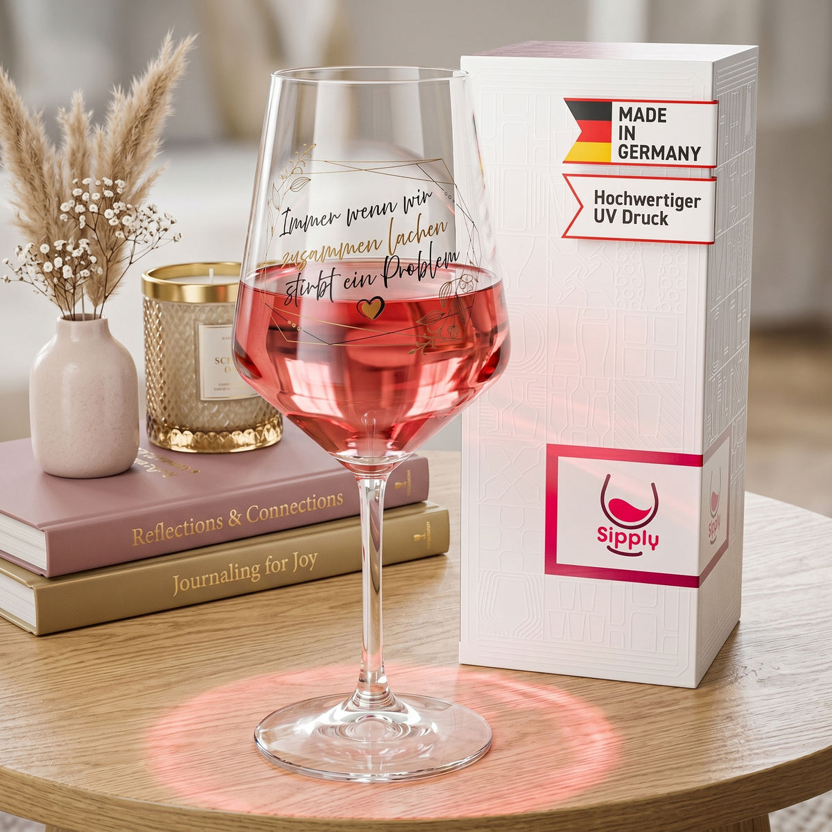 Bicchiere da vino Sipply con la frase «Quando ridiamo insieme», 0,5 l – Vista 3