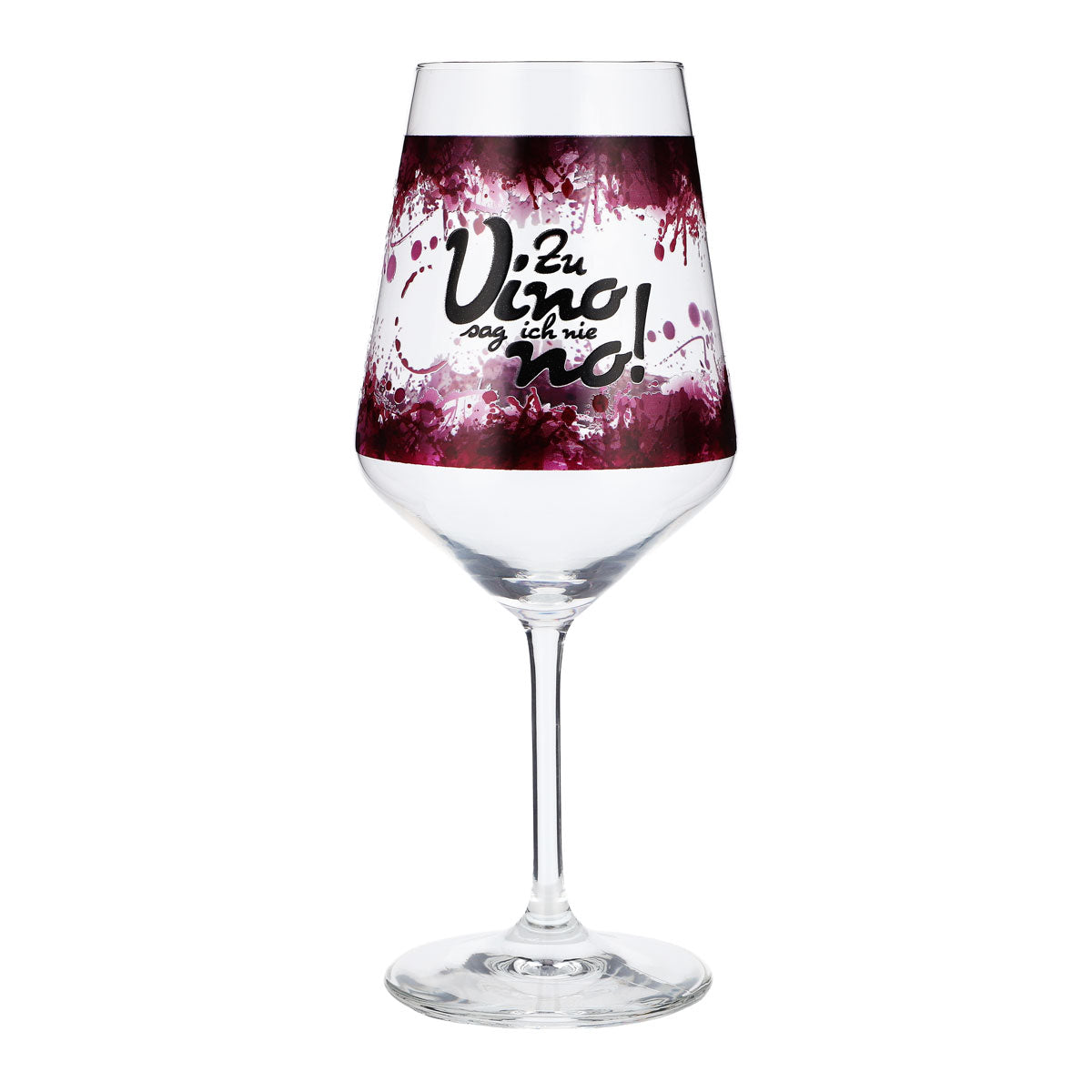 Bicchiere da vino Sipply con scritta "Zu Vino sag ich nie no!" (Non dico mai no al vino!) 0,5 l – Vista 5