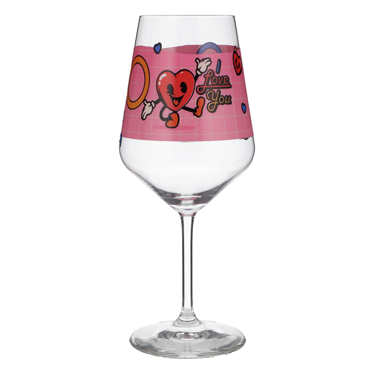 Bicchiere da vino Sipply per San Valentino "I Love You" Cuore Regalo 0,5 l – Vista 2