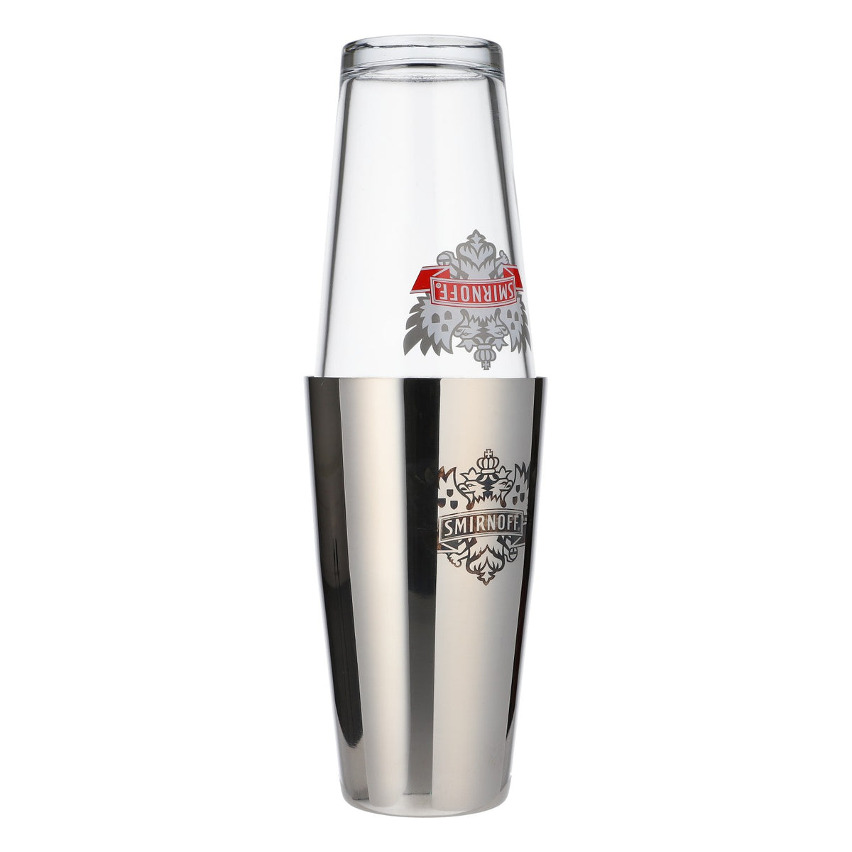 Vodka Smirnoff, shaker Boston in acciaio inossidabile, bicchiere, accessori da cocktail – Vista 2