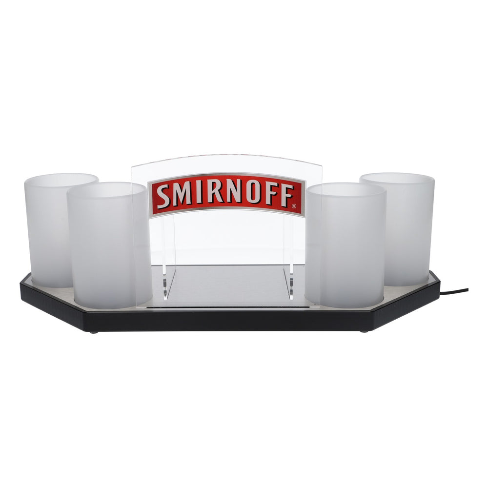 Smirnoff Vodka LED Barcaddy Accessori da bar Espositore con scritta rossa
