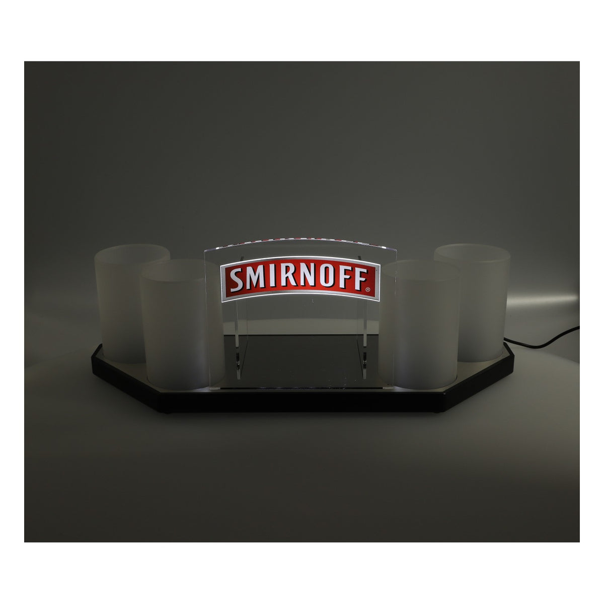 Smirnoff Vodka LED Barcaddy Accessori da bar Espositore con scritta rossa – Vista 4