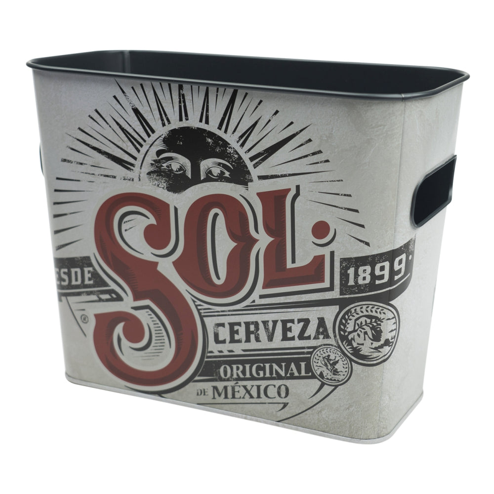 Sol Raffredda birra Secchiello in metallo Vaschetta Bottiglie Contenitore per cubetti di ghiaccio Box Cooler Bar