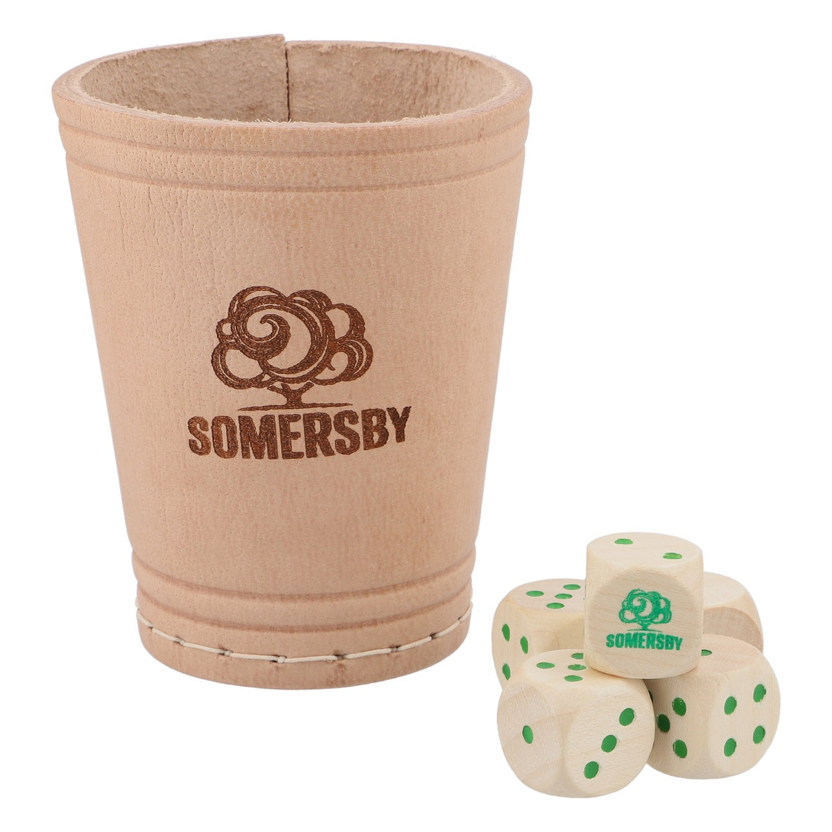Somersby Cider Gioco dei dadi Coppa in pelle con 5 dadi Serata giochi