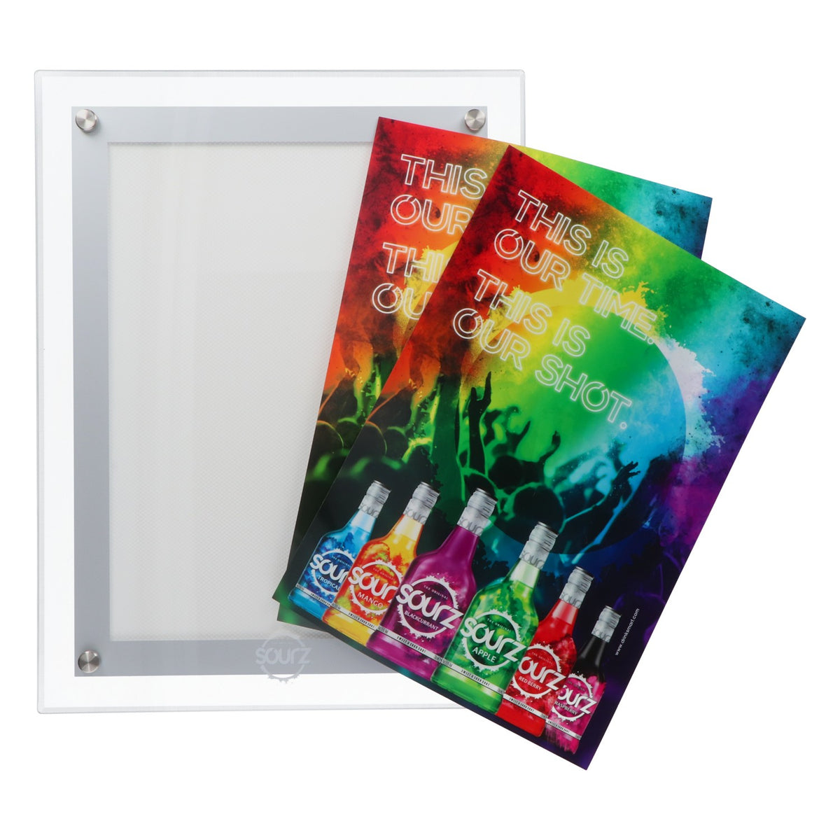 Sourz Liquore Insegna luminosa a LED Pubblicità luminosa Cornice per poster incorniciata A4 – Vista 2