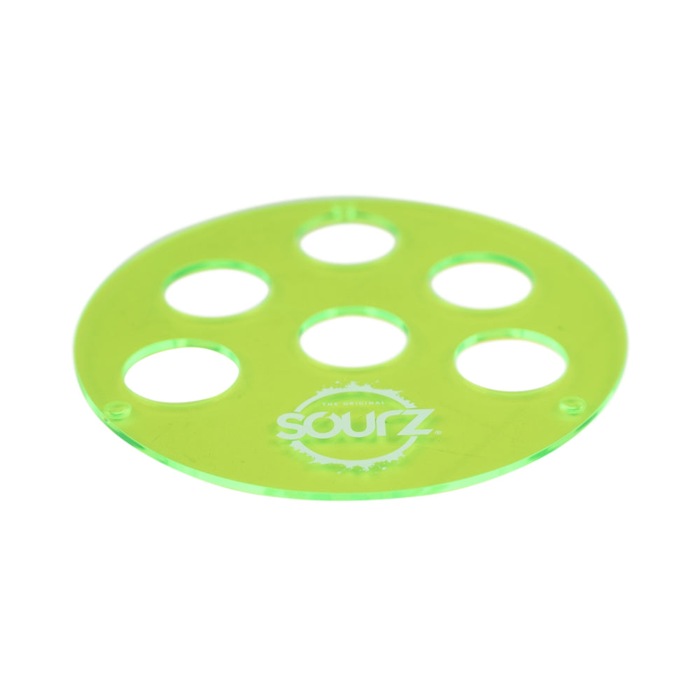 Vassoio per shot di liquore Sourz per 6 shot verde neon pub bar gastronomia tequila shot