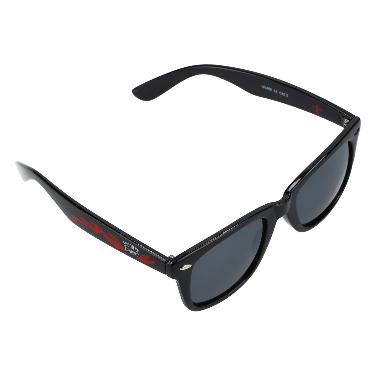 Occhiali da sole Southern Comfort Whiskey Occhiali da sole Nero Logo rosso – Vista 3