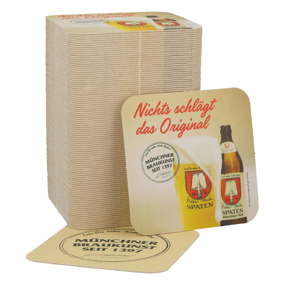 Spaten Birra Sottobicchiere "Niente batte l'originale" nuovo Carta