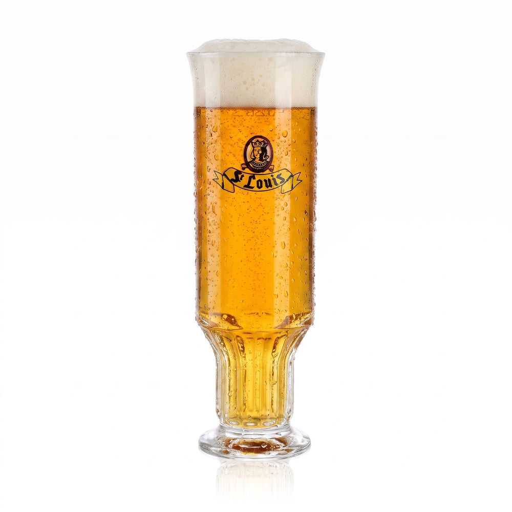 Bicchiere da birra St. Louis da 0,25 l, a forma di coppa, con rilievo, VMC France