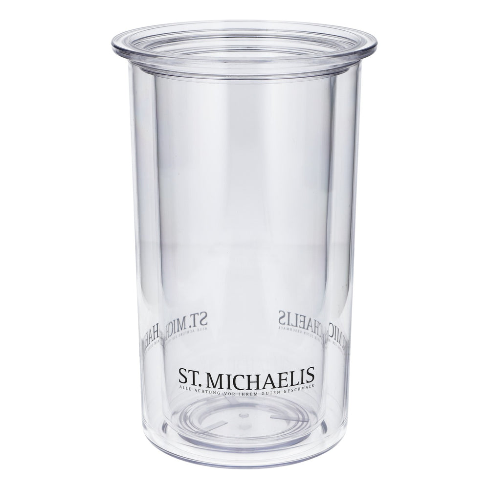 St. Michaelis Raffreddatore per bottiglie d'acqua in acrilico trasparente a doppia parete, elegante