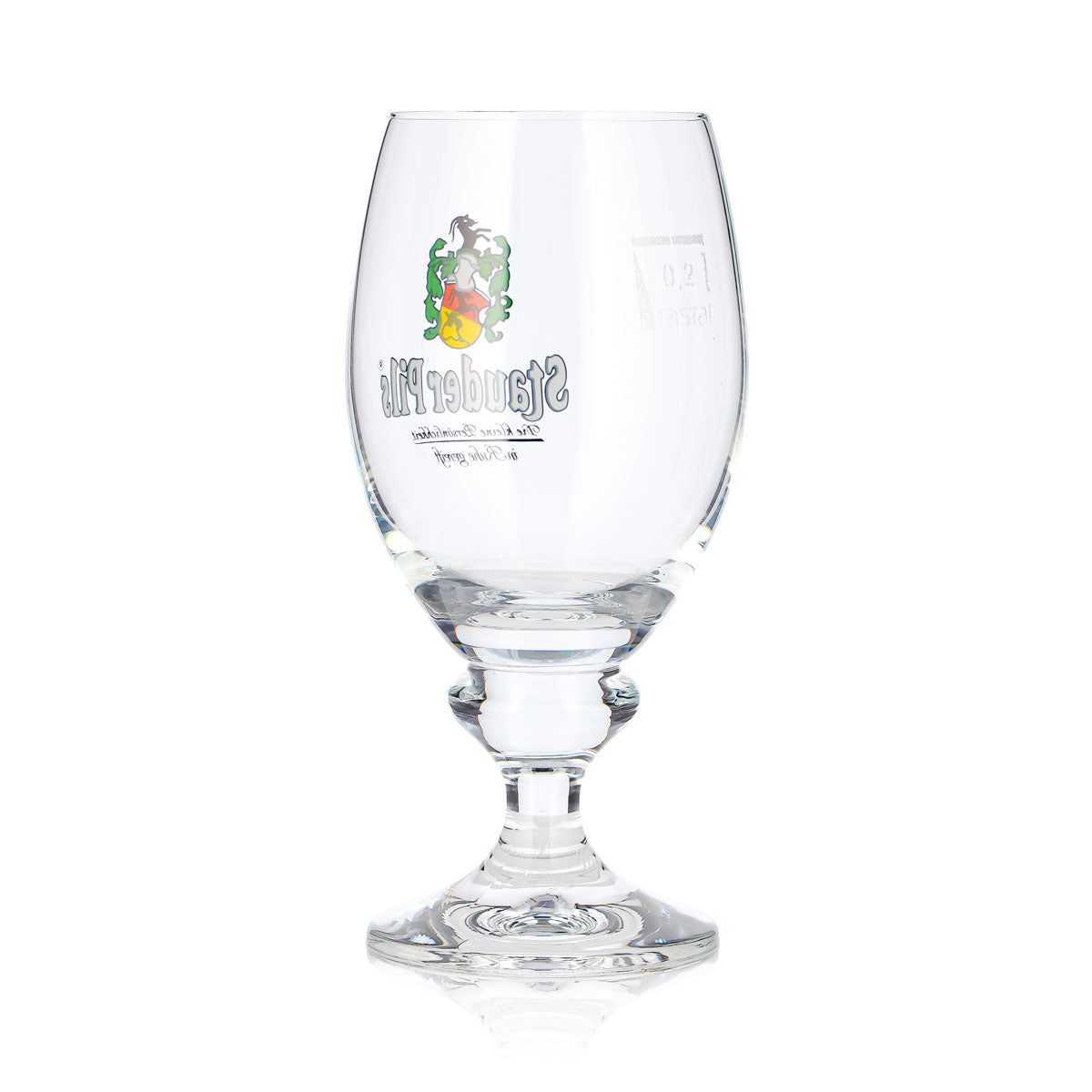 Bicchiere da birra Stauder da 0,2 l, a forma di coppa, con logo Stauder Pils e motivo Rastal – Vista 4