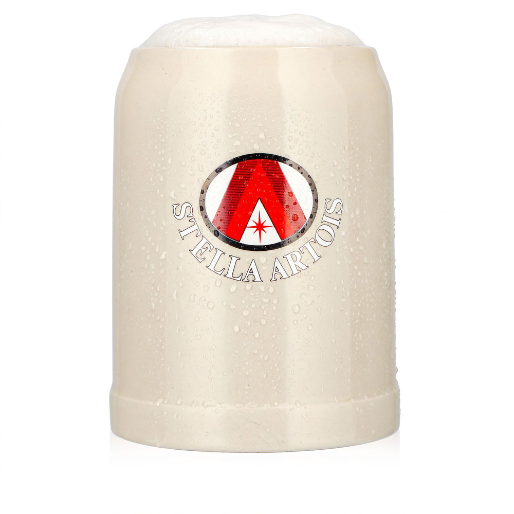 Bicchiere da birra Stella Artois da 0,5 l, boccale in ceramica con "A" rossa