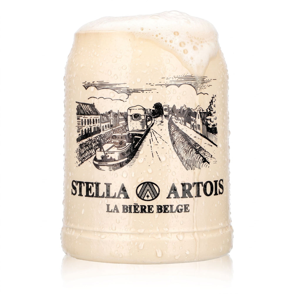 Bicchiere da birra Stella Artois, boccale in terracotta, boccale da birra da 0,5 l, nave, birre belghe, terracotta