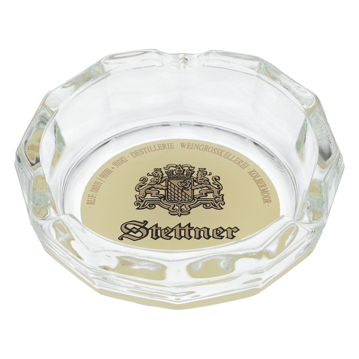 Stettner Bicchiere da birra Posacenere Dodecagono Logo bianco Ruhr Kristall – Vista 2