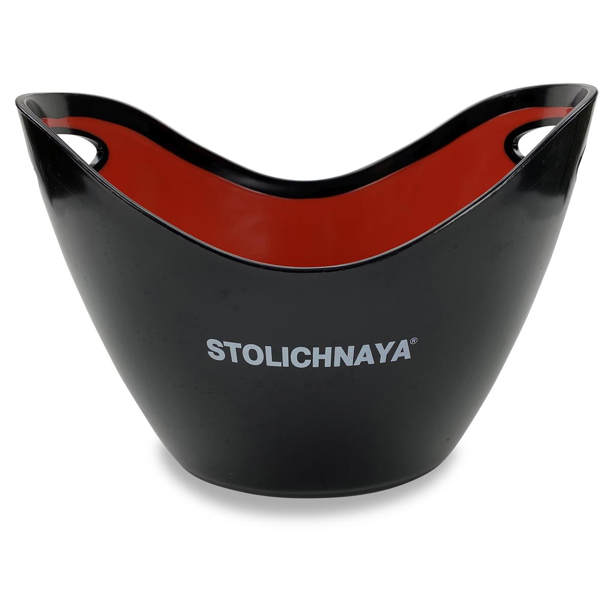 Stolichnaya Vodka Raffredda bottiglie Contenitore per cubetti di ghiaccio piccolo rosso nero