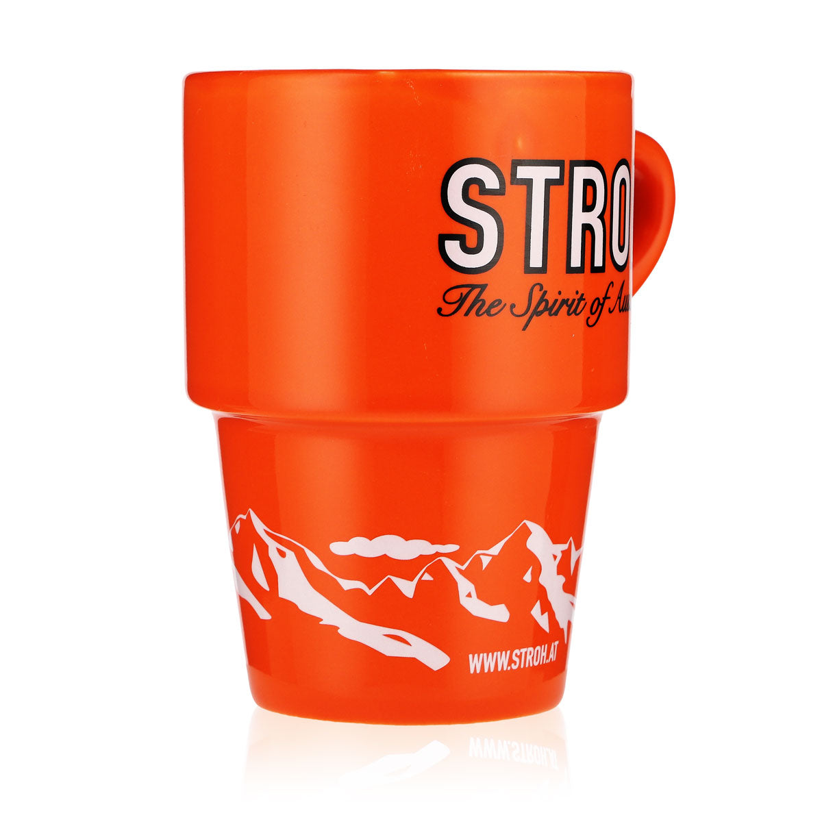 Stroh Rum Bicchiere Tazza in ceramica Tazza da caffè Arancione "Add a little STROH!" – Vista 2