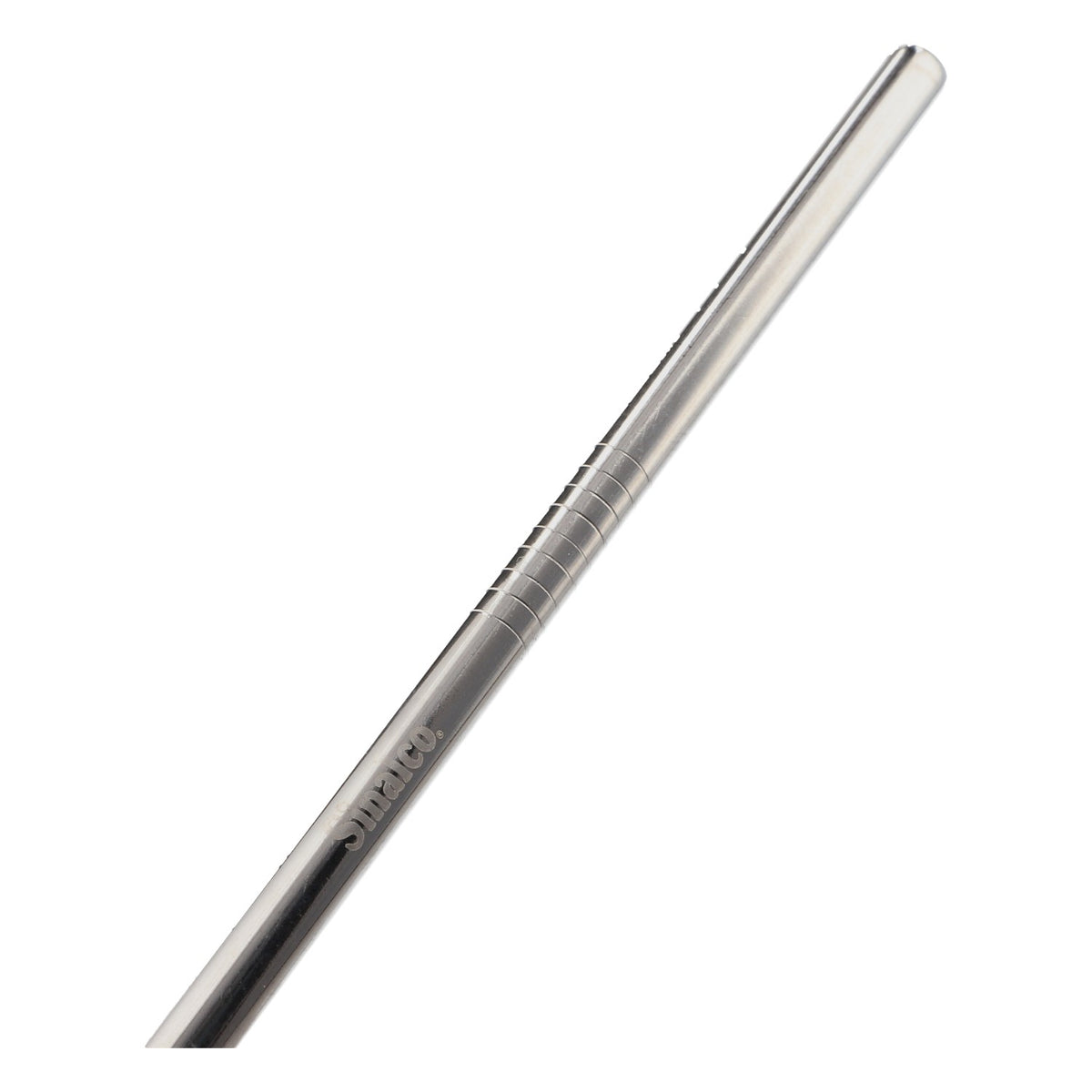 Cannuccia "Steel" "Seinalco" argento/beige, con spazzolina per la pulizia e sacchetto inclusi – Vista 3
