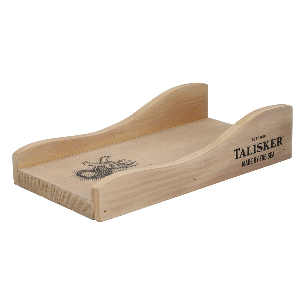 Portabottiglia Talisker in legno pregiato con beccuccio per bottiglie di whisky