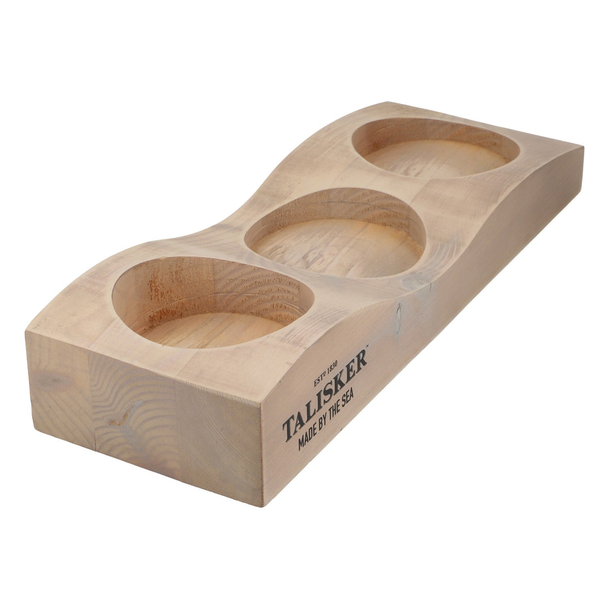 Espositore Talisker Whiskey Glorifier in vero legno per 3 bottiglie, confezione originale – Vista 3