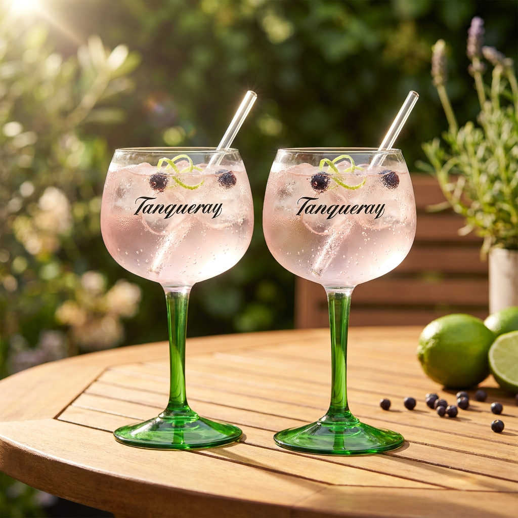 Bicchieri da champagne Tanqueray 0,59 l – Set da 6 bicchieri da gin tonic Copa XXL verdi – Vista 2