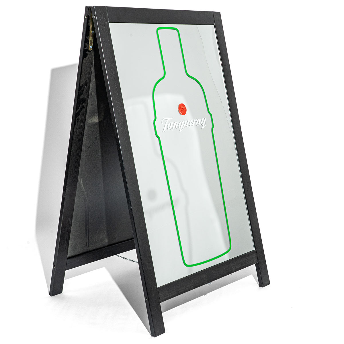 Tanqueray Espositore pubblicitario Lavagna a gesso Espositore pieghevole A Frame Specchio 69x115cm