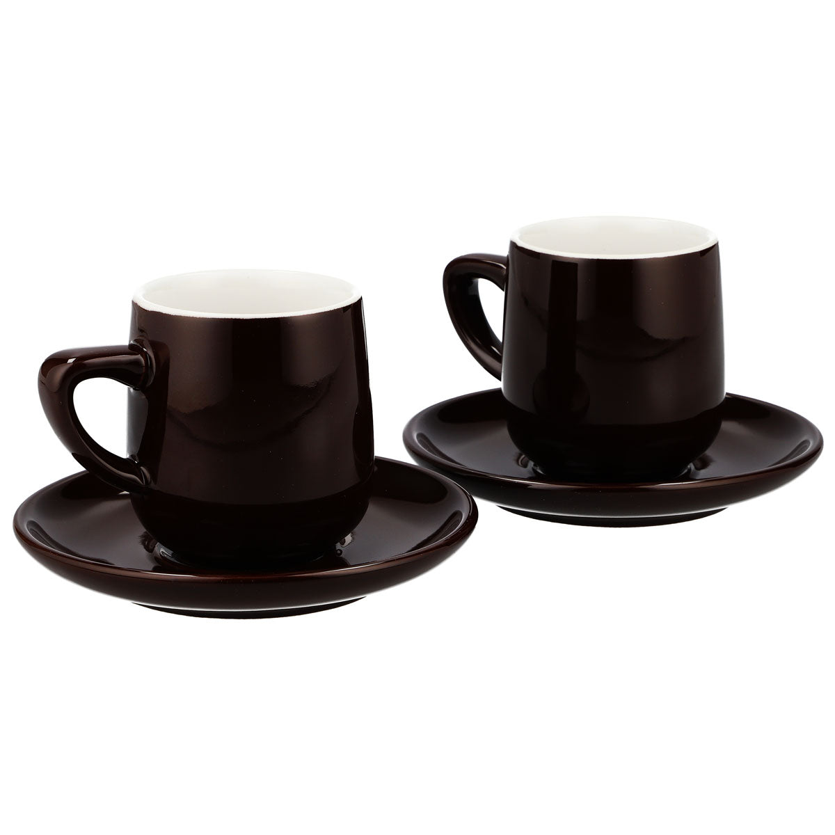 Tchibo Caffè - Set da 2 tazze da espresso in vetro e ceramica con piattini, colore marrone – Vista 3