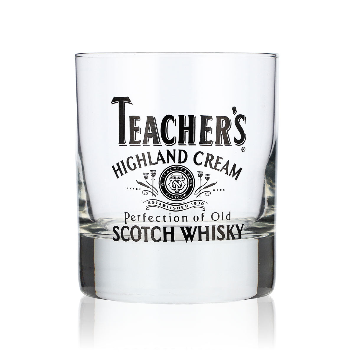 Bicchiere da whisky per insegnanti, 0,2 l, tumbler con logo nero, bicchiere da whisky Old Fashioned Lowball