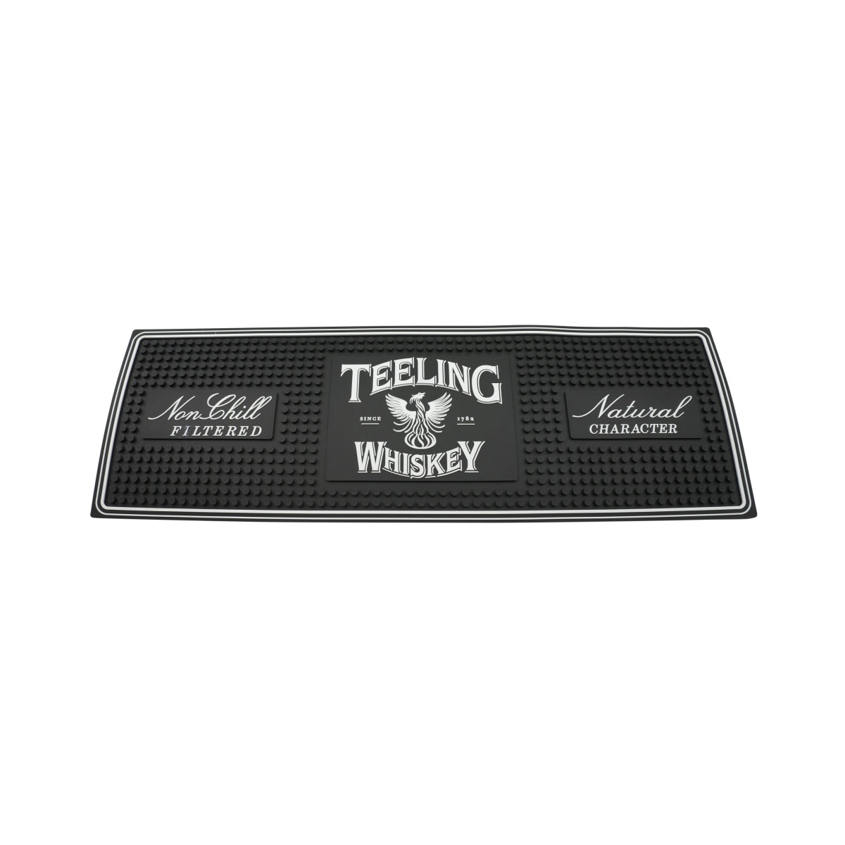 Teeling Whiskey Tappetino da bar in gomma con sgocciolatoio per bancone, bar, bicchieri, ristorazione – Vista 2