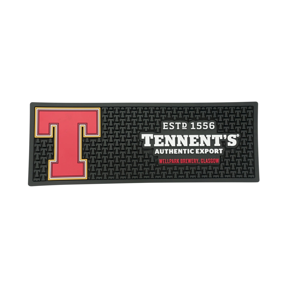 Tennent's Tappetino per bicchieri da birra 45x15 cm Nero Gocciolatoio Antiscivolo