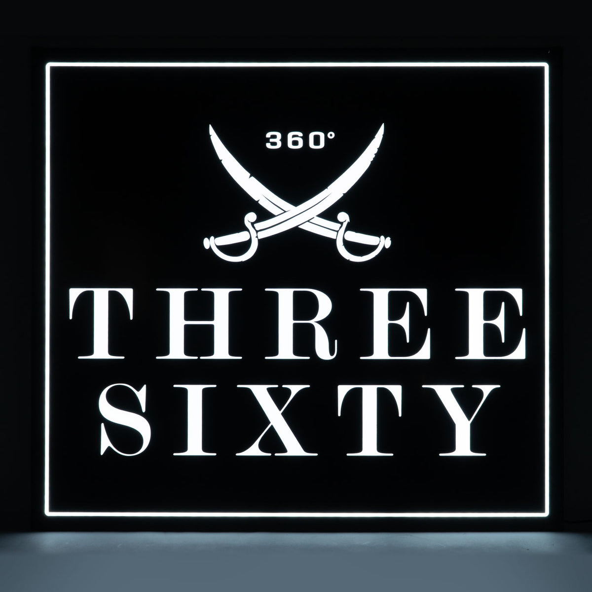 Three Sixty Insegna luminosa Luminated LED Wall Sign Square Logo Acrylic Deko