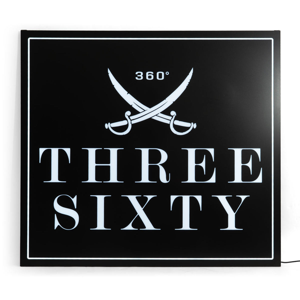Three Sixty Insegna luminosa Luminated LED Wall Sign Square Logo Acrylic Deko – Vista 4