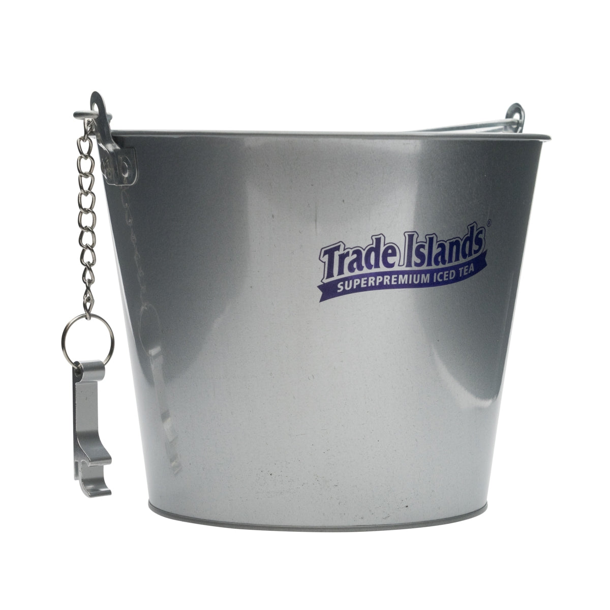 Trade Islands Secchiello in lamiera 5L con manico Apribottiglie Secchiello per ghiaccio Bucket Cooler Ice