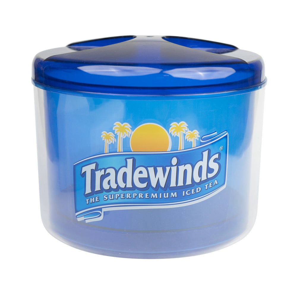 Tradewinds Contenitore per ghiaccio per tè freddo rotondo 29 cm Refrigeratore Contenitore per cubetti di ghiaccio Bottiglie blu Bar