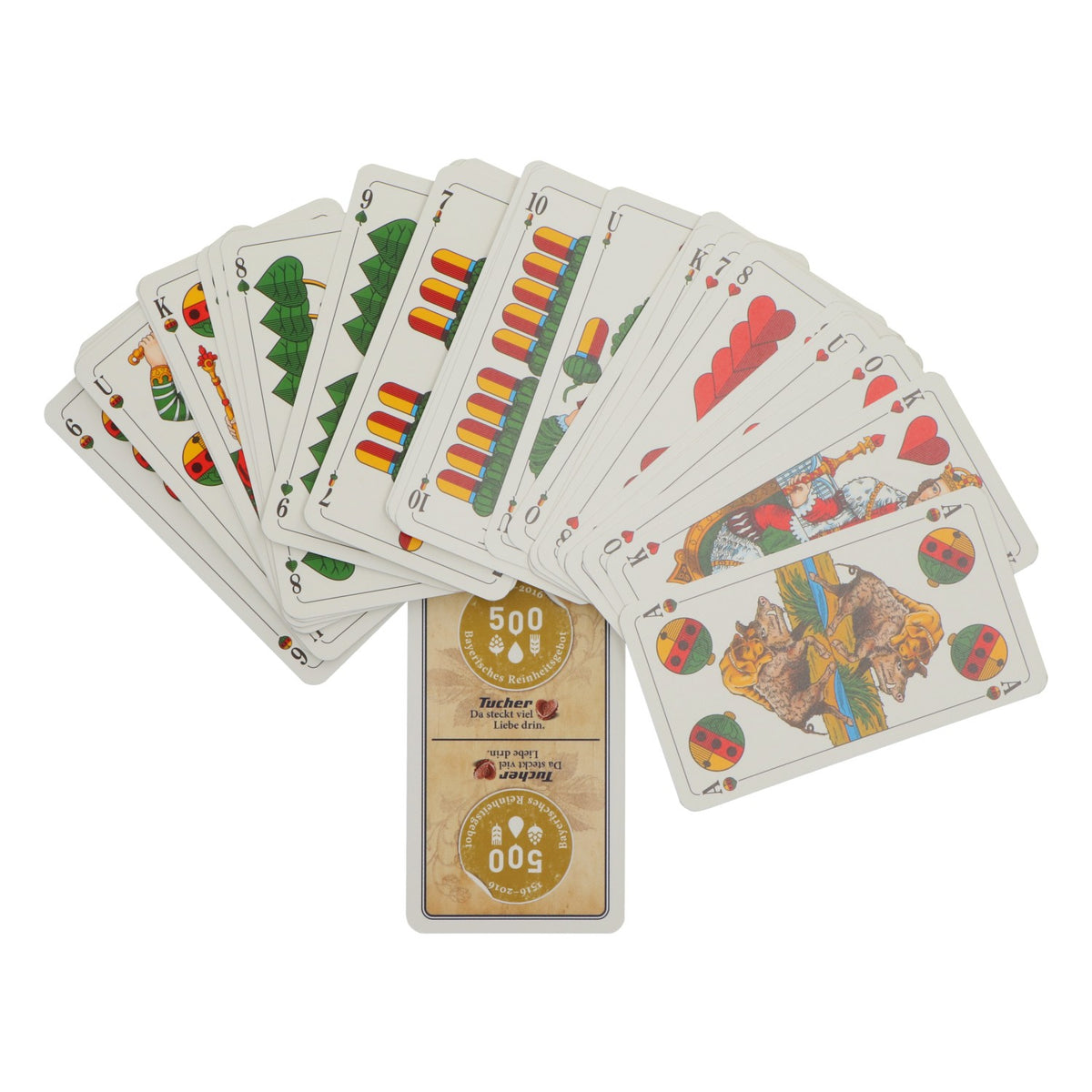 Gioco di carte Tucher Bier Skat - Carte da gioco nuove ed esclusive: 500 anni della Legge sulla purezza della birra – Vista 2
