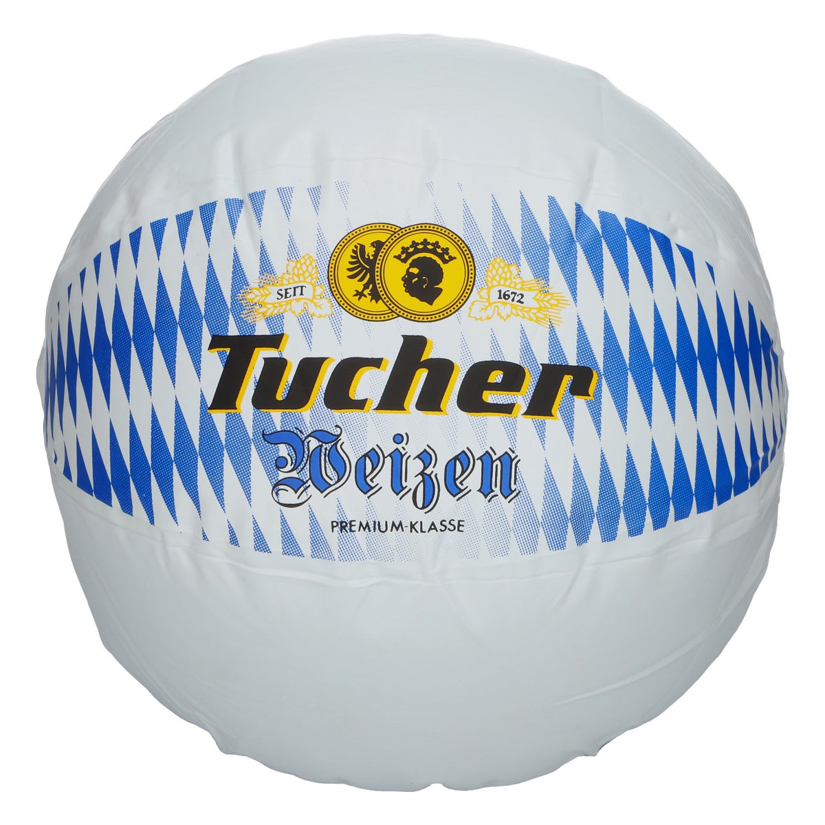 Pallone da spiaggia gonfiabile Tucher Bier, Ø 30 cm, bianco, gadget per tifosi